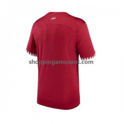 Maillot de Foot Qatar Homme Domicile Coupe du Monde 2022 Manche Courte