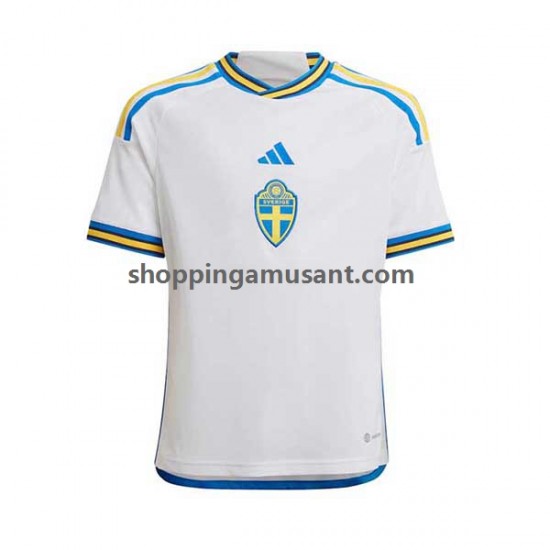 Maillot de Foot Suède Homme Extérieur 2022 Manche Courte