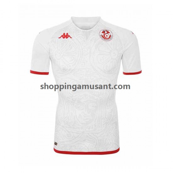 Maillot de Foot Tunisie Homme Extérieur Coupe du Monde 2022 Manche Courte