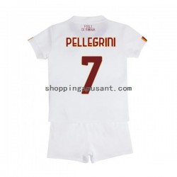 Maillot de Foot AS Rome Lorenzo Pellegrini 7 Enfant Extérieur 2022-2023 Manche Courte