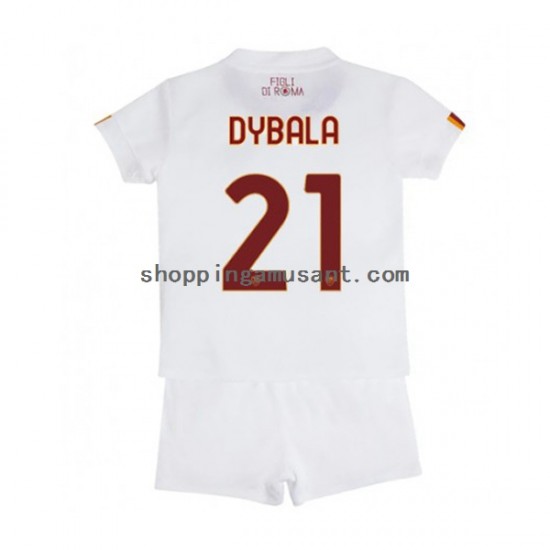 Maillot de Foot AS Rome Paulo Dybala 21 Enfant Extérieur 2022-2023 Manche Courte