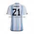 Maillot de Foot Argentine Dybala 21 Homme Domicile Coupe du Monde 2022 Manche Courte