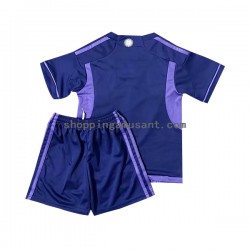 Maillot de Foot Argentine Enfant Extérieur Coupe du Monde 2022 Manche Courte