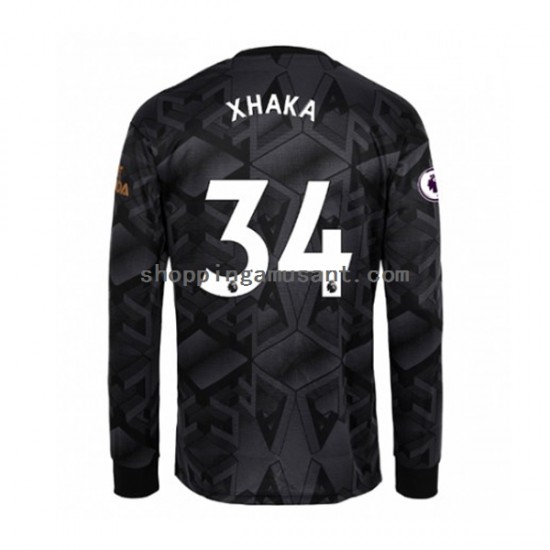 Maillot de Foot Arsenal Granit Xhaka 34 Homme Extérieur 2022-2023 Manche Longue