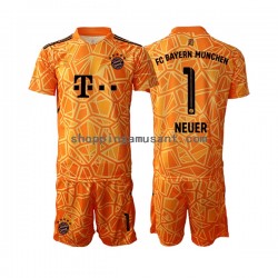 Maillot de Foot Bayern Munich Manuel Neuer 1 Gardien Enfant Extérieur 2022-2023 Manche Courte
