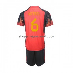 Maillot de Foot Belgique Axel Witsel 6 Enfant Domicile Coupe du Monde 2022 Manche Courte