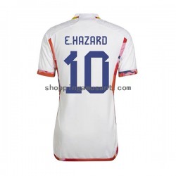 Maillot de Foot Belgique Eden Hazard 10 Homme Extérieur Coupe du Monde 2022 Manche Courte