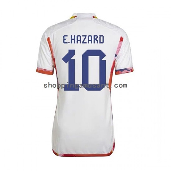 Maillot de Foot Belgique Eden Hazard 10 Homme Extérieur Coupe du Monde 2022 Manche Courte