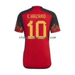 Maillot de Foot Belgique Hazard 10 Homme Domicile Coupe du Monde 2022 Manche Courte