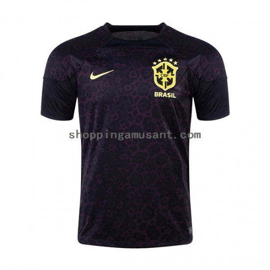Maillot de Foot Brésil Gardien Homme Domicile Coupe du Monde 2022 Manche Courte