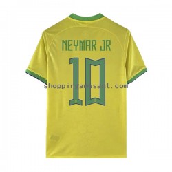 Maillot de Foot Brésil Neymar JR 10 Homme Domicile Coupe du Monde 2022 Manche Courte