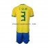 Maillot de Foot Brésil Thiago Silva 3 Enfant Domicile Coupe du Monde 2022 Manche Courte