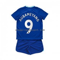 Maillot de Foot Chelsea Aubameyang 9 Enfant Domicile 2022-2023 Manche Courte