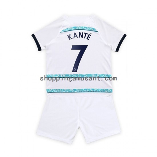 Maillot de Foot Chelsea Kante 7 Enfant Extérieur 2022-2023 Manche Courte