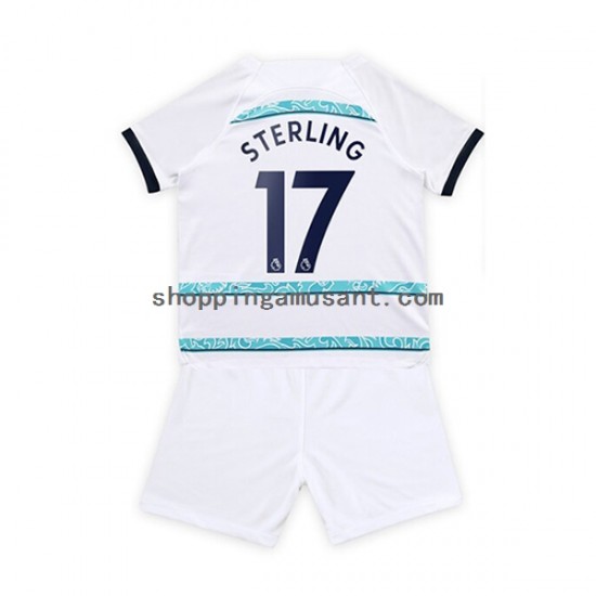 Maillot de Foot Chelsea Sterling 17 Enfant Extérieur 2022-2023 Manche Courte