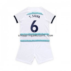 Maillot de Foot Chelsea T. Silva 6 Enfant Extérieur 2022-2023 Manche Courte