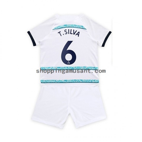 Maillot de Foot Chelsea T. Silva 6 Enfant Extérieur 2022-2023 Manche Courte