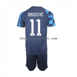 Maillot de Foot Croatie Brozovic 11 Enfant Extérieur Coupe du Monde 2022 Manche Courte