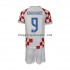 Maillot de Foot Croatie Kramaric 9 Enfant Domicile Coupe du Monde 2022 Manche Courte