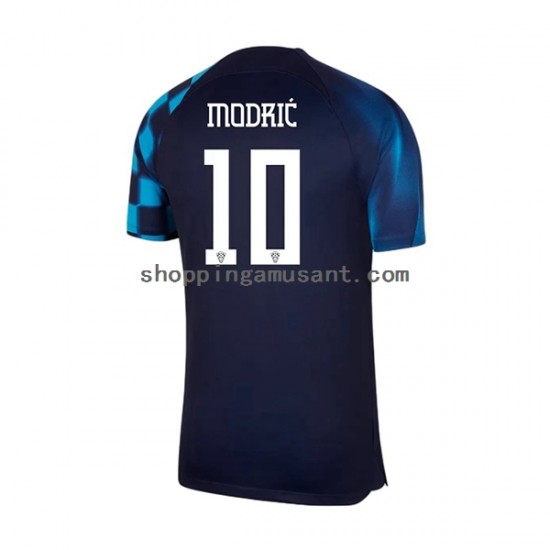 Maillot de Foot Croatie Modrić 10 Homme Extérieur Coupe du Monde 2022 Manche Courte
