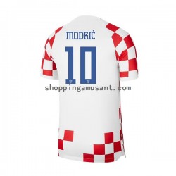 Maillot de Foot Croatie Modrić 10 Homme Domicile Coupe du Monde 2022 Manche Courte