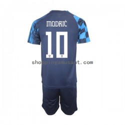 Maillot de Foot Croatie Modrić 10 Enfant Extérieur Coupe du Monde 2022 Manche Courte