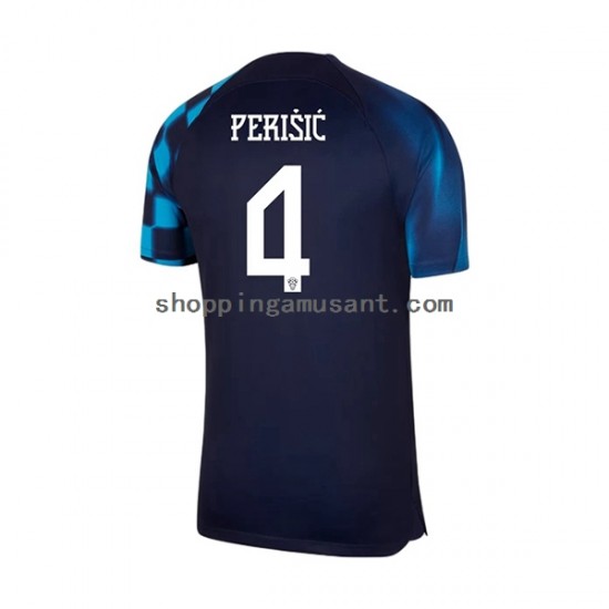 Maillot de Foot Croatie Perisic 4 Homme Extérieur Coupe du Monde 2022 Manche Courte