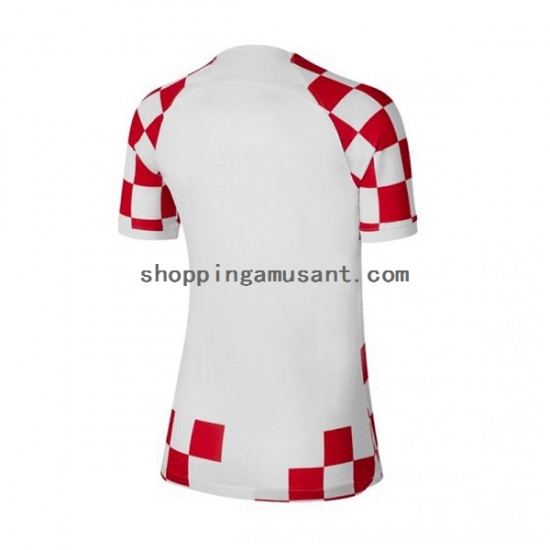 Maillot de Foot Croatie Féminine Domicile Coupe du Monde 2022 Manche Courte