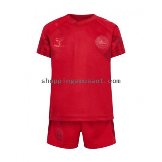 Maillot de Foot Danemark Enfant Domicile Coupe du Monde 2022 Manche Courte