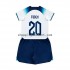 Maillot de Foot Angleterre Foden 20 Enfant Domicile Coupe du Monde 2022 Manche Courte