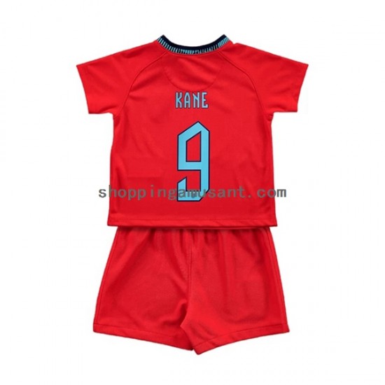 Maillot de Foot Angleterre Kane 9 Enfant Extérieur Coupe du Monde 2022 Manche Courte