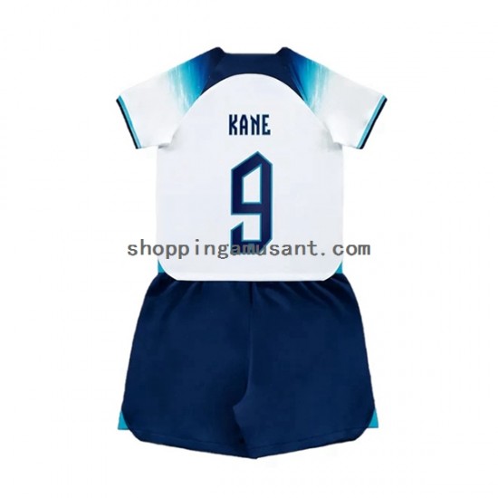 Maillot de Foot Angleterre Kane 9 Enfant Domicile Coupe du Monde 2022 Manche Courte