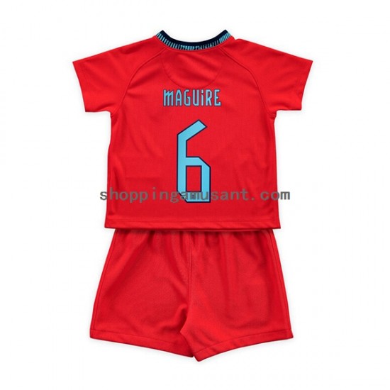 Maillot de Foot Angleterre Maguire 6 Enfant Extérieur Coupe du Monde 2022 Manche Courte