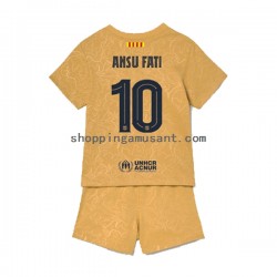 Maillot de Foot FC Barcelone Ansu Fat 10 Enfant Extérieur 2022-2023 Manche Courte
