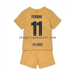Maillot de Foot FC Barcelone Ferran Torres 11 Enfant Extérieur 2022-2023 Manche Courte