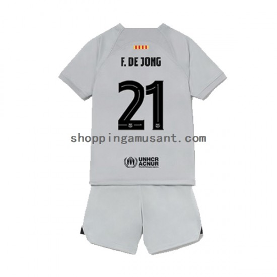 Maillot de Foot FC Barcelone Frenkie de Jong 21 Enfant Neutre 2022-2023 Manche Courte