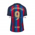 Maillot de Foot FC Barcelone Lewandowski 9 Homme Domicile 2022-2023 Manche Courte