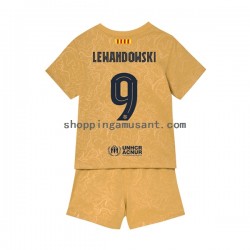 Maillot de Foot FC Barcelone Lewandowski 9 Enfant Extérieur 2022-2023 Manche Courte