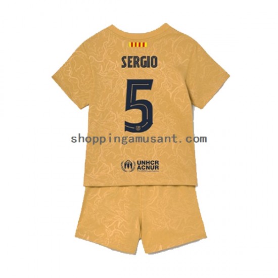 Maillot de Foot FC Barcelone Sergio Busquets 5 Enfant Extérieur 2022-2023 Manche Courte