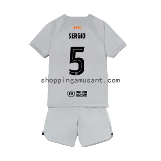 Maillot de Foot FC Barcelone Sergio Busquets 5 Enfant Neutre 2022-2023 Manche Courte
