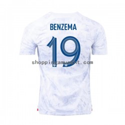 Maillot de Foot France Benzema 19 Homme Extérieur Coupe du Monde 2022 Manche Courte