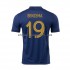Maillot de Foot France Benzema 19 Homme Domicile Coupe du Monde 2022 Manche Courte