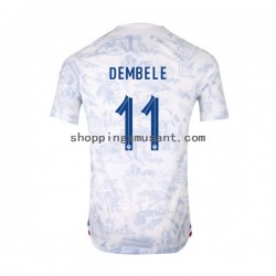 Maillot de Foot France Dembele 11 Homme Extérieur Coupe du Monde 2022 Manche Courte