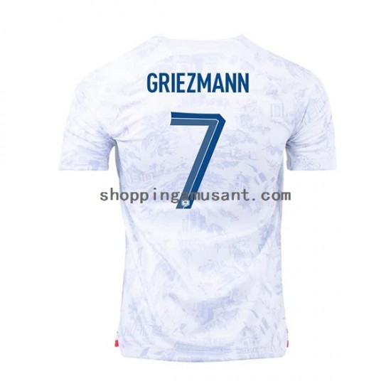 Maillot de Foot France Griezmann 7 Homme Extérieur Coupe du Monde 2022 Manche Courte