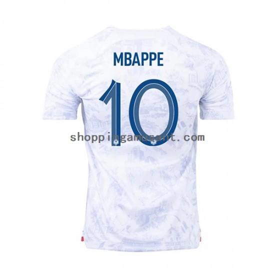 Maillot de Foot France Mbappé 10 Homme Extérieur Coupe du Monde 2022 Manche Courte