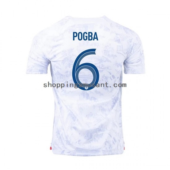 Maillot de Foot France Pogba 6 Homme Extérieur Coupe du Monde 2022 Manche Courte