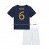 Maillot de Foot France Pogba 6 Enfant Domicile Coupe du Monde 2022 Manche Courte
