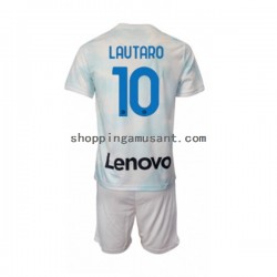 Maillot de Foot Inter Milan Lautaro Martinez 10 Enfant Extérieur 2022-2023 Manche Courte