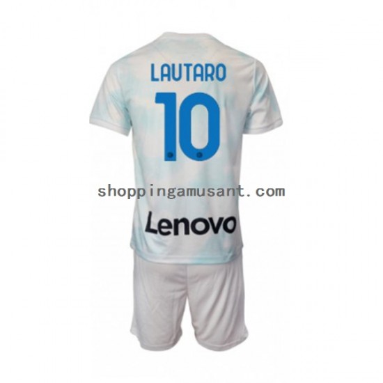 Maillot de Foot Inter Milan Lautaro Martinez 10 Enfant Extérieur 2022-2023 Manche Courte