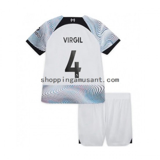 Maillot de Foot Liverpool Virgil van Dijk Enfant Extérieur 2022-2023 Manche Courte